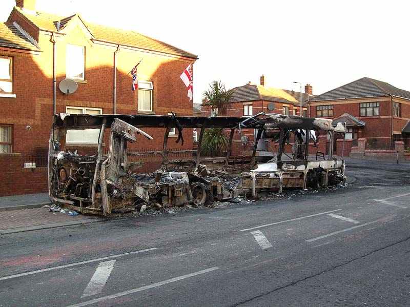 Remains of Scania 803 - Belfast - Sep 2005 (Paul Savage)