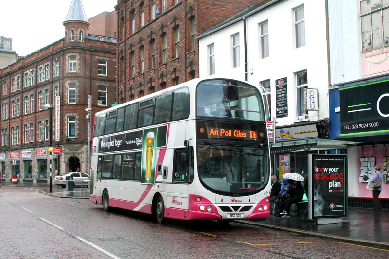 Volvo 2211 with Irish language screen - Queen Street - Apr 2011  - [ Paul Savage ]