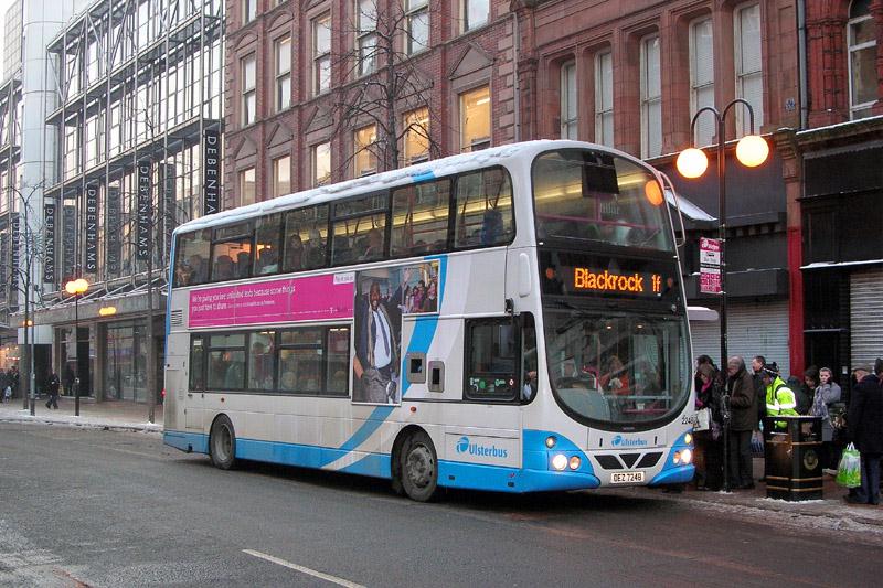 Ulsterbus Volvo 2248 on Metro 1 - Royal Avenue - December 2010 - [ Paul Savage ]