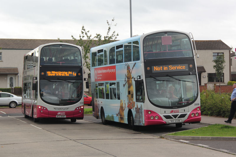 B9TL 2336 with Vodaphone Advert - Ballybeen - Sep 2012 [ Martin Young ]