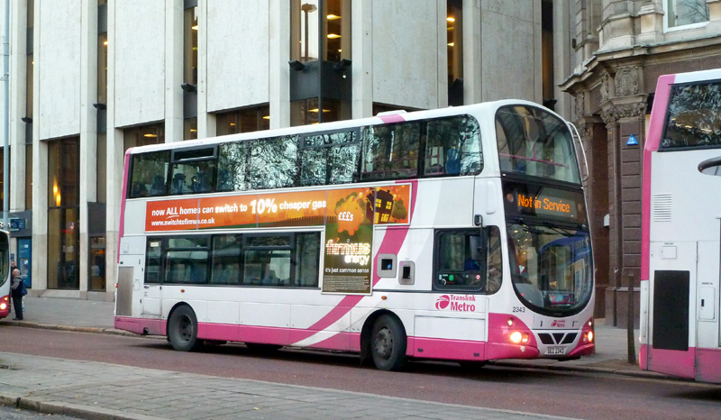 Volvo B9 2343 with illuminated advert - DSW - Nov 2011  - [ Paul Savage ]