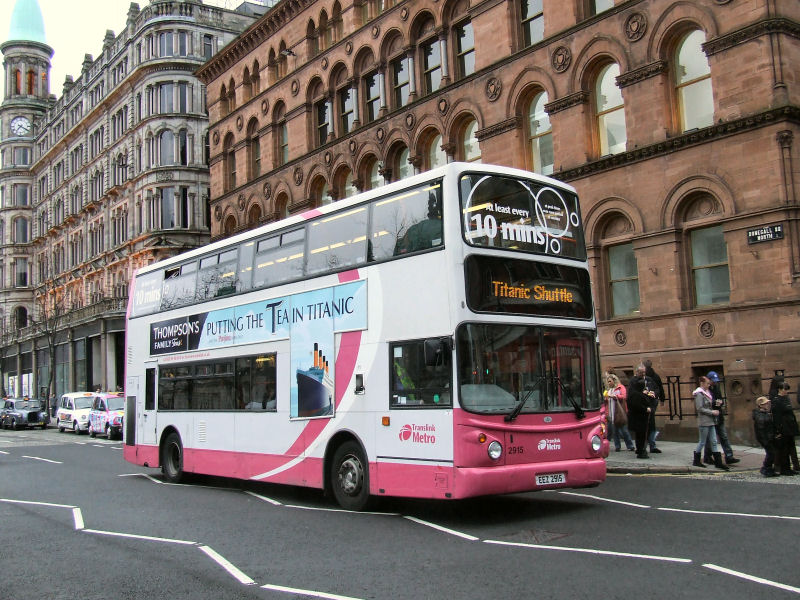 B7TL 2915 on Titanic Shuttle - Chichester Street - Apr 2012  - [ Owen McKinstry ]